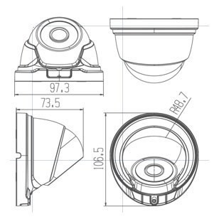 AC-HDV502AX (2.8) - купольная мультиформатная 5Мп / 8Mп Lite камера с микрофоном (AoC)