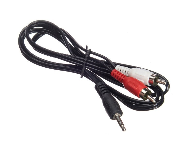 Шнур аудио-видео: 2RCA-3,5 мм стерео ( длина 1.2 м, литой), NETKO Optima